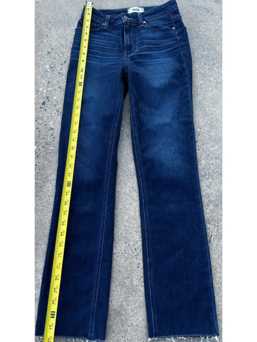 Paige Cindy Blue DeJeans Womens 25 Straight Leg Ankle Measure 24Wx28L Light Fade